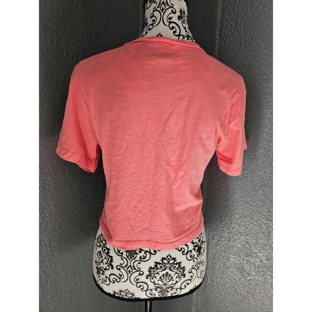 Women's Riot Queen Crop Top Pink Size Small Skeletons Skateboarding Live To Ride - Picture 14 of 14